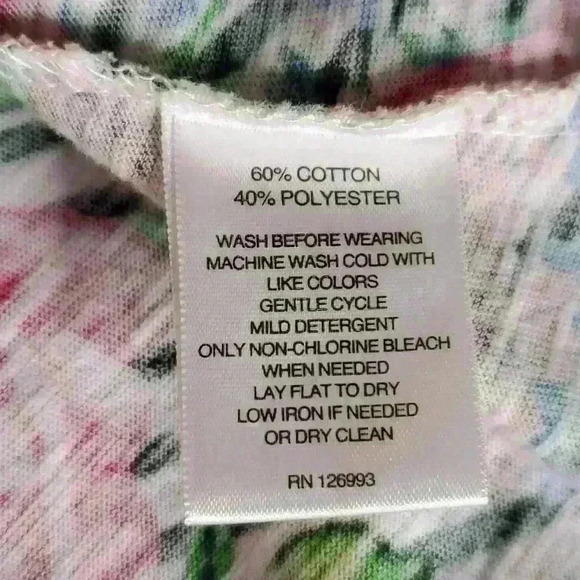 HANNAH Floral Rose Stripe Top sz S Cottagecore Boho - Picture 8 of 8